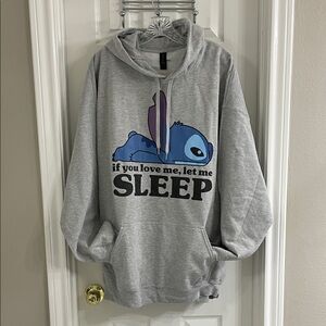Lilo & Stitch - Sleepy Stitch Grey Hoodie Size 2X